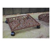 Chariot de plantes carré en fonte