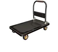 Chariot de Plateforme Chariot d'épicerie Pliable et léger, Chariot à poussée de Transport for Personnes âgées en Plein air(Black1 91cmx62cm)