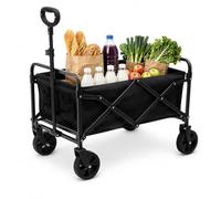Chariot de Pliable Jusqu'à 150 kg, Chariot d'extérieur avec Roues, Chariots de Jardin, Chariots de Transport et Chariot de Plage, Chariot de Courses pour Plage, Camping, Peche (Roues Améliorées)