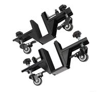 Chariot de porte robuste avec roues pivotantes à 360° et freins - Parfait pour l'installation de porte avant pré-accrochée - Solution de transport en noir