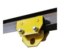 Chariot de poussée en acier for pont élévateur de garage, chariot manuel robuste for poutres en I, construction en acier robuste for poutres droites et courbes(4400lbs)