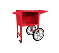Chariot de présentation KuKoo Rouge - Pour machine à popcorn - Inox - Idéal événements