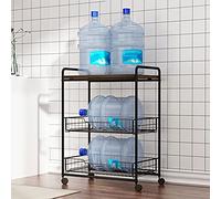 Chariot de rangement à 3 étages pour cuisine et boulanger, support de four à micro-ondes, étagère en fil d'acier pour la maison, la cuisine, la salle de bain