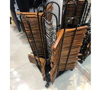 Chariot de Rangement à 4 Côtés pour Cintres,Support de Rangement pour Cintres avec 4 Roulettes,Empileur pour Organisateur de Cintres,Support pour Cintres 4 en 1,Pouvant Contenir Jusqu'à 150 Cintres