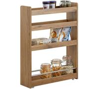 Chariot de Rangement à 4 Roues SoBuy Chariot Slim 4 Niveaux 60x18,5x81cm Rangement Compact pour Salle de Bain et Cuisine Vintage