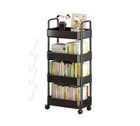 Chariot de rangement à roulettes | Chariot de rangement utilitaire pour rouleaux de cuisine | Chariot de rangement sur roulettes | Organiseur utilitaire à roulettes avec crochets, étagère roulante à 3