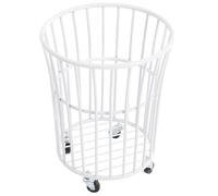 Chariot de rangement à roulettes pour littérature - Panier à linge mobile avec cadre en métal - Bac de rangement pour salon, salle de bain, placard
