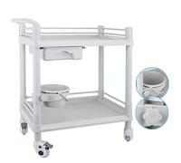 Chariot de rangement avec seau à saleté réglable, outil universel à 2 niveaux avec un tiroir durable, S - 54 × 37 × 90