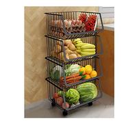 Chariot de rangement de cuisine avec roulettes - Chariot utilitaire multifonction à roulettes pour l'organisation de la maison et du bureau