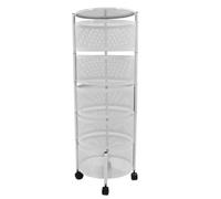 Chariot de rangement en métal avec roulettes pour salle de bain et salon, panier rotatif pour fruits et légumes, pas de montage nécessaire