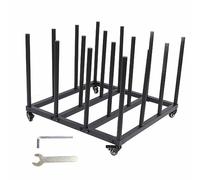 Chariot de Rangement en Vinyle Mobile Tube en Acier Polyvalent Stable Vinyle Roll Holder Storage Race