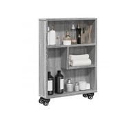 vidaXL Chariot de rangement étroit Sonoma gris bois d'ingénierie