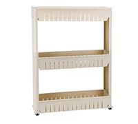 Chariot de rangement fin à roulettes - Chariot utilitaire à roulettes pour cuisine, salle de bain et buanderie - Design peu encombrant