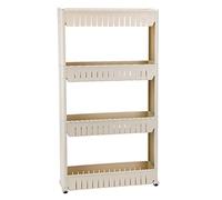 Chariot de rangement fin à roulettes - Chariot utilitaire à roulettes pour cuisine, salle de bain et buanderie - Design peu encombrant