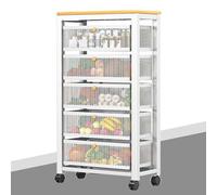 Chariot de rangement fin à roulettes, chariot utilitaire mobile, buffet haut, meuble multi-usages pour cuisine, salle de bain, buanderie, bureau, solution d'étagère peu encombrante