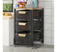 Chariot de rangement fin à roulettes en métal pour cuisine et salon Design gain de place avec paniers coulissants et étagères pour un rangement et un rangement faciles