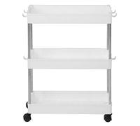 Chariot de Rangement Mince Multicouche étagère Mobile étagère de Rangement de Rangement pour la Cuisine pour la Salle de Bain Lavage 3 Tiers de Rangement de Stockage Cartrolling Cartottorage Chariot