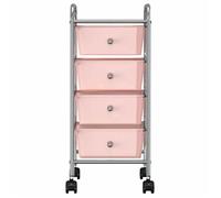 Chariot de Rangement Mobile à 4 Tiroirs Rose 32 x 36 5 x 76 cm en plastique pour Atelier et Chantier EU653050