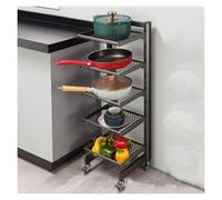 Chariot de rangement mobile avec séparateurs amovibles pour rangement de cuisine et solutions d'économie d'espace
