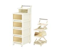 Chariot de Rangement Mobile et Fin avec tiroirs Transparents - Chariot Gain de Place pour Salle de Bain, Chambre, Bureau et buanderie - Organisateur Mobile sur roulettes