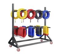 Chariot de rangement mobile polyvalent pour bobines de fil et câbles, ce chariot est idéal pour ranger les bobines de fil, les rallonges et pour la présentation en magasin(A,2-Tier 120x90x150cm)