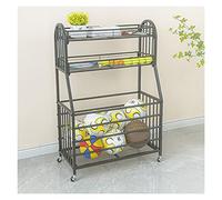 Chariot de Rangement Mobile pour équipements Sportifs, Support de Rangement pour Basket-Ball, casier à Ballons d'exercice en métal autoportant, école Maternelle
