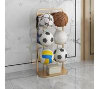 Chariot de Rangement Mobile pour équipements Sportifs, Support de Rangement pour Basket-Ball, casier à Ballons d'exercice en métal autoportant, école Maternelle