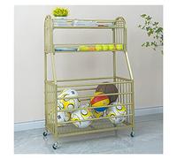 Chariot de Rangement Mobile pour équipements Sportifs, Support de Rangement pour Basket-Ball, casier à Ballons d'exercice en métal autoportant, école Maternelle
