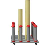 Chariot de rangement mobile pour rouleaux de vinyle - Organisateur compact pour rouleaux de supports et de bannières - Idéal pour les loisirs créatifs, les projets artistiques, un usage prof