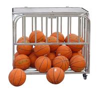 Chariot de rangement pliable avec roues pour salle de sport, école et organisation du tribunal
