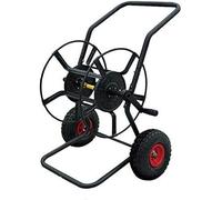 Chariot de rangement portable pour tuyau d'arrosage en métal avec roues en caoutchouc, interface de 1,27 cm, durable et pratique pour un jardinage facile