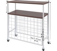 Chariot de rangement pour le bricolage, organiseur mobile, construction durable, blanc