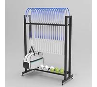 Chariot de rangement robuste pour équipement de sport - Mobile pour balles d'exercice, raquettes de tennis et de badminton - Autonome Gym Maison & Église Unité avec 2 étagères