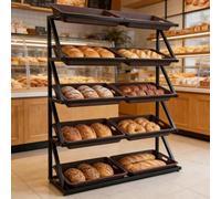 Chariot de rangement roulant de cuisine - Étagère de rangement avec paniers métalliques, support à plusieurs niveaux pour légumes et fruits, étagères réglables, gain de place pour garde-manger
