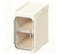 Chariot de rangement utilitaire avec porte transparente anti-poussière en plastique PP, idéal pour les espaces étroits dans la cuisine et la buanderie