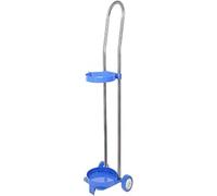 Chariot de réservoir d'oxygène - Chariot cylindrique à hauteur réglable avec roues silencieuses, support portable en acier pour transport d'oxygène médical, capacité de 10 l