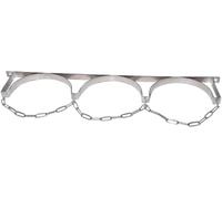 Chariot de réservoir d'oxygène en acier inoxydable 304 à fixation murale pour bouteille de gaz, support de cylindre léger avec chaîne réglable, longueur du cylindre 32 cm