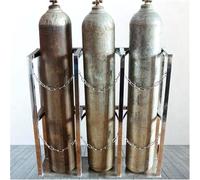 Chariot de réservoir d'oxygène pour porte-bouteilles de gaz, support de cylindre en acier inoxydable 304 robuste avec chaîne de protection, peut contenir 4 réservoirs