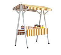 Chariot de restauration ambulant Présentoir de vendeur ambulant, comptoirs de vente for vendeurs extérieurs, longueur 110130160cm, stands de vendeurs ambulants(Yellow,51.2x23.6x78.7in(130x60x200cm))