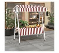 Chariot de rue mobile avec auvent, support léger pour marchés agricoles, festivals, événements de plage