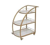 Chariot de salle à manger en métal pour restaurant, chariot de cuisine mobile pour vin, thé, eau, hôtel, chariot Dim Sum (doré taille : 56, 5, 62, 5, 89 cm)