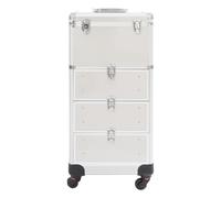 Chariot de salon avec tiroirs, motif cubes d'eau, étui de rangement de maquillage à roulettes avec tiroirs pour voyage, maison, 34 x 27 x 107 cm