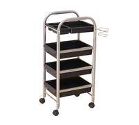 Chariot De Salon Coiffure, Chariot Rangement Roulant À 4 Niveaux, Support Pousser For Instruments, For Salle Bain, Bureau(Color 2,Roller 4)