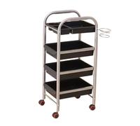Chariot De Salon Coiffure, Chariot Rangement Roulant À 4 Niveaux, Support Pousser For Instruments, For Salle Bain, Bureau(Color 2,Roller 2)