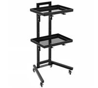 Chariot De Salon - Compact en Acier Inoxydable avec Plateau de Rangement | Table Roulante à roulettes pour Coiffure,pour Bijoux Cosmétiques Centre Spa Station Ongles Formation