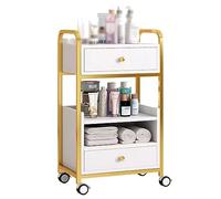 Chariot de Salon de Beauté avec Roulettes - Chariot de Rangement Multicouche pour Équipement de Barbier avec Tiroirs - Outil Essentiel d'Organisation Salon