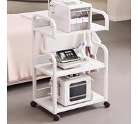 Chariot de salon de beauté - Chariot utilitaire à roulettes à 3 étages avec roulettes pour massage, soins du visage, tatouage