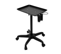 Chariot de salon de coiffure professionnel en aluminium avec plateau de rangement réglable en hauteur et espace de rangement, pour plateau de tatouage et outils d'extension de cheveux