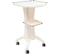 Chariot de salon, design moderne, matériau ABS, grande capacité de charge, beige