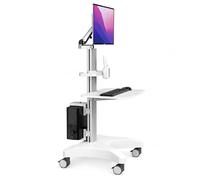 Chariot de Scanner Dentaire Mobile avec Roulettes - Support Ordinateur de Laboratoire Réglable pour Cliniques Dentaires & Services de Coiffure Station de Travail Roulée Polyvalente pour Usage